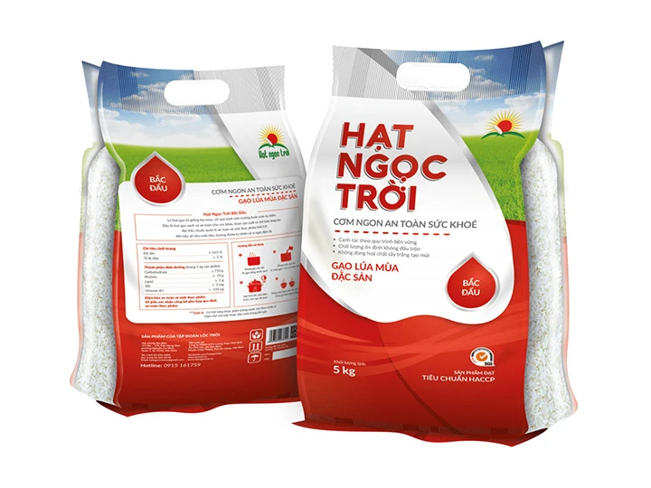 In túi nilon đựng gạo
