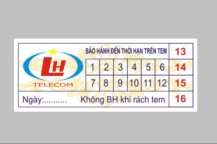 In tem vỡ bảo hành