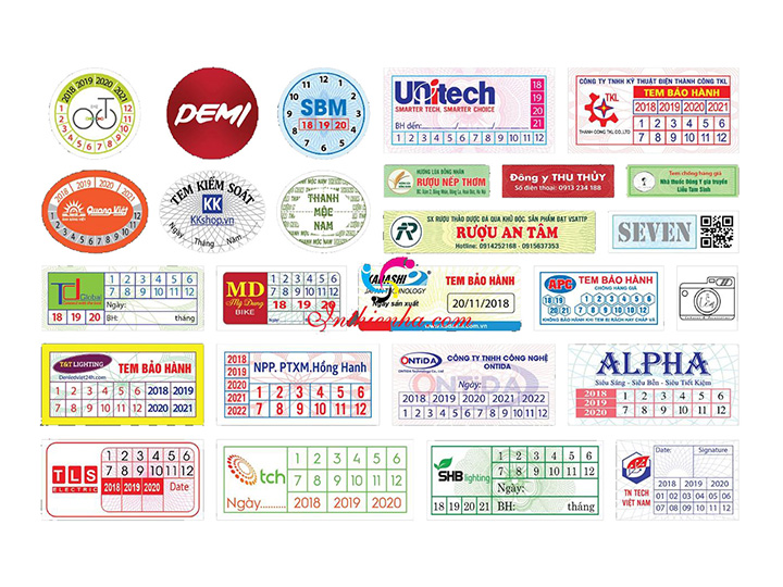 In tem vỡ bảo hành